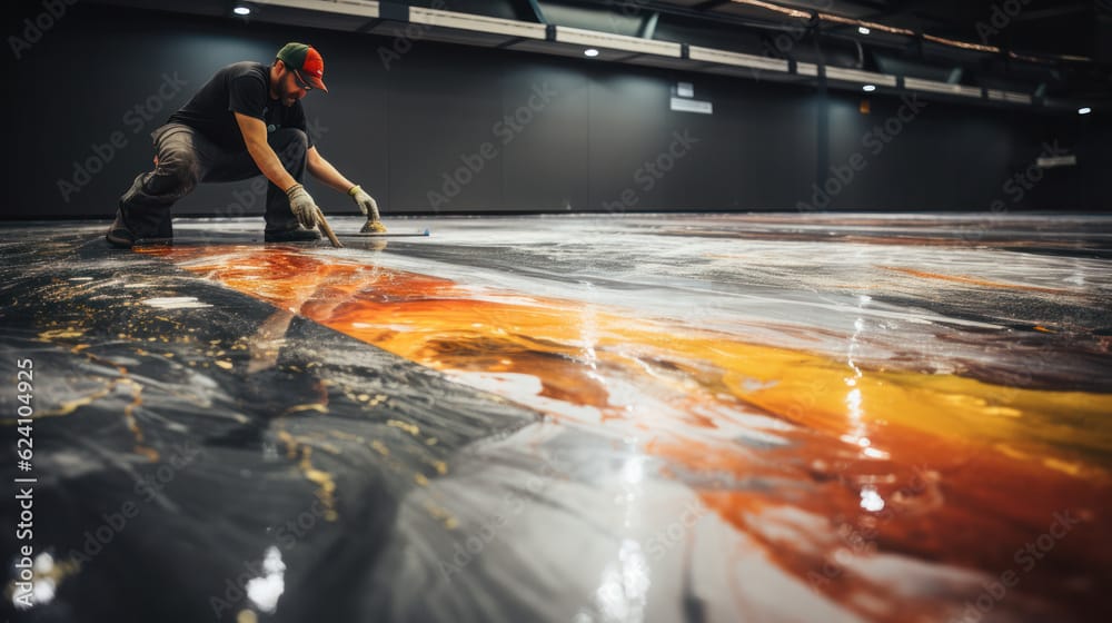 Laying an epoxy resin floor
